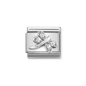 Nomination  Classic Dragonfly Silver and Zirconia Charm 330304_38