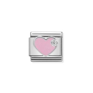 Nomination Classic Pink Enamel Heart with Zirconia Charm 330305_02