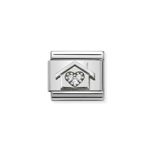 Nomination Classic Silver and Zirconia House with Heart Charm 330311_11