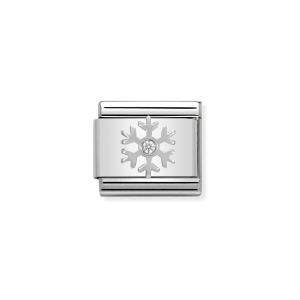 Nomination Classic Silver and White Zirconia Snowflake Charm 330313_02