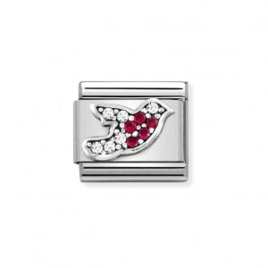 Nomination Composable Symbols Charm - Cubic Zirconia and Silver Robin 330323_02
