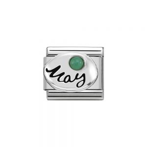 Nomination Classic Sterling Silver May Emerald Birthstone Charm 330505_05