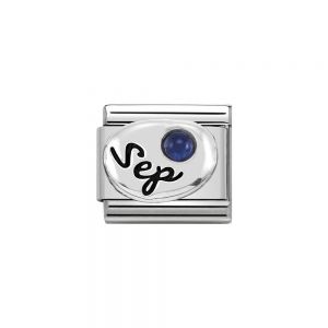 Nomination Classic Sterling Silver September Sapphire Birthstone Charm