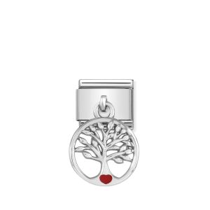 Nomination Classic Silver and Enamel Tree of Life Drop Charm