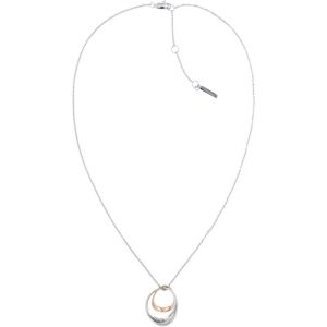 Calvin Klein Warped Rose Gold and Silver Necklace