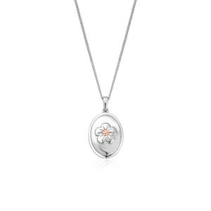 Clogau Forget Me Not Oval Pendant - 3SFMN0619