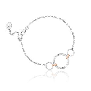 Clogau Ripples Triple Circle White Topaz Bracelet 3SRPP0204