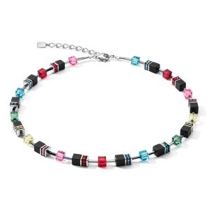 Coeur De Lion GeoCUBE Necklace - Onyx Multicolour Pop Art 4018101581