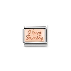 Nomination Classic I Love Family Rose Gold Charm