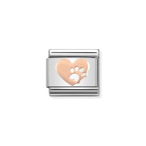 NOMINATION Composable Classic Link Rose Gold Heart with Paw 430104_12