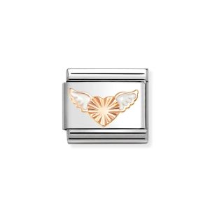 Nomination Classic Rose Gold and Enamel Heart Angel Wings Charm 430202_46