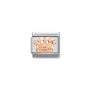 Nomination Classic Rose Gold and Zirconia Crown Charm