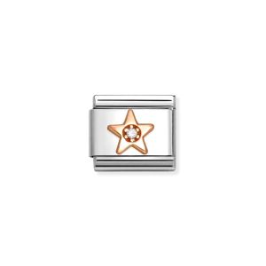 Nomination Classic Star with Zirconia Rose Gold Charm