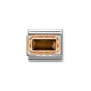 Nomination Classic Rose Faceted Baguette Smokey Charm 430604_012