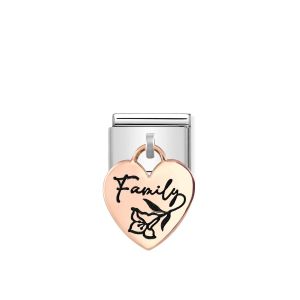 Nomination Classic Rose Gold Heart Family Drop Charm 431803_04