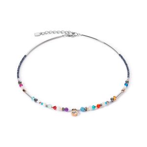 Coeur De Lion Sparkling Dot Gemstone Necklace - Multicolour Vintage