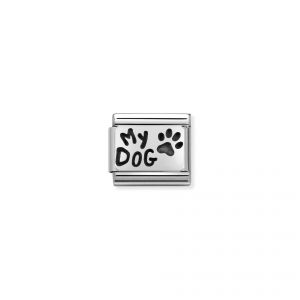 NOMINATION Composable Classic PLATES OXIDIZED steel and silver 925 MY DOG