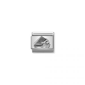 NOMINATION Composable Classic MONUMENTS RELIEF steel and silver 925 Pyramid