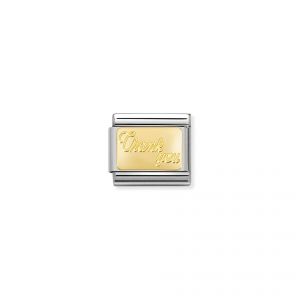 Nomination Classic 18k Gold Thank You Charm