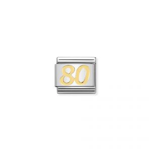NOMINATION COMPOSABLE Classic DAILY LIFE in stainless steel with 18k gold 80 030109_39
