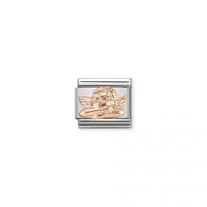 NOMINATION Composable Classic RELIEF SYMBOLS stainless steel and gold 9k Angel of Friendship