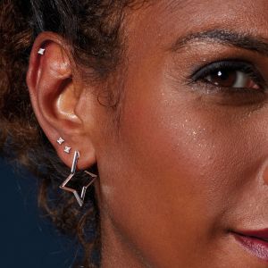 Kit Heath Empire Astoria Star Outline Hoop Stud Earrings 60407RP
