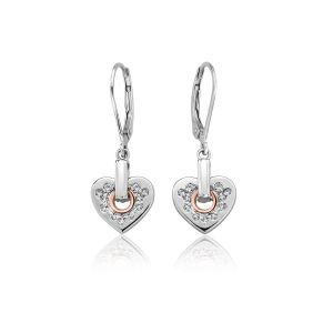 Clogau Cariad Sparkle Heart Earrings 3SCCE01