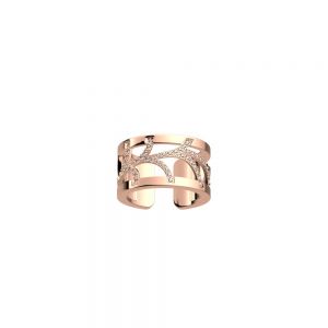 Les Georgettes Courbe 12mm Ring - Rose Gold and Zirconia 70314404008054