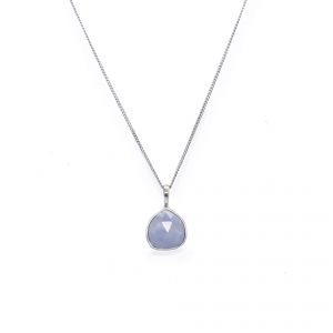 Sarah Alexander Sea Mist Blue Lace Agate Single Stone Pendant