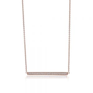 Sif Jakobs Simeri Grande Necklace - Rose Gold and Zirconia SJ-C1013-CZ-RG