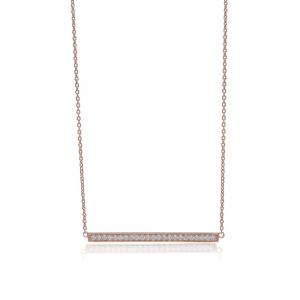 Sif Jakobs Simeri Grande Necklace - Rose Gold and Zirconia SJ-C1013-CZ-RG