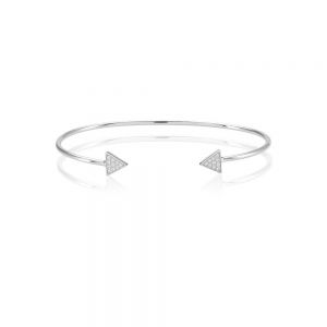 Sif Jakobs Panzano Bangle - Silver with White Zirconia SJ-B0095-CZ