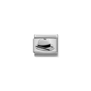 Nomination Composable Classic Panama Hat Charm - Silver and Enamel