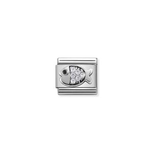 Nomination Composable Classic Fish Charm - Cubic Zirconia and Sterling Silver