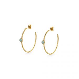 Sarah Alexander Oracle Aqua Calci Hoop Earrings