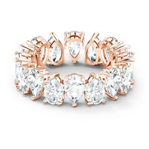 Swarovski Vittore Pear Ring - White with Rose Gold Plating