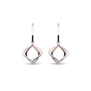 Kit Heath Entwine Alicia Small Rose Gold Drop Earrings 60018RRP