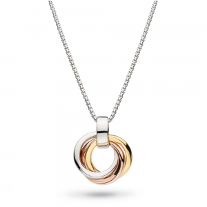 Kit Heath Bevel Cirque Trilogy Small Gold and Rose Gold Necklace