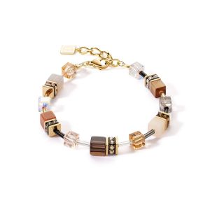 Coeur De Lion GeoCUBE Bracelet - Iconic Precious Brown and Gold