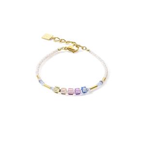 Coeur De Lion Cube Story Minimalistic Sparkling Bracelet - Multicolour Pastel - 5027301522