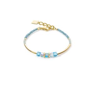 Coeur De Lion Cube Story Minimalistic Bracelet - Gold Turquoise - 5042300600
