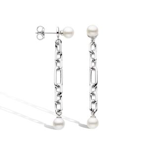 Kit Heath Revival Astoria Figaro Chain and Pearl Earrings
