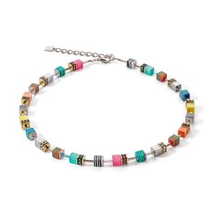 Coeur De Lion GeoCUBE Candy Necklace - Multicolour Spring - 5090101527