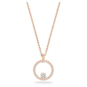 Swarovski Creativity Circle Pendant, White, Rose Gold Plating 5202446