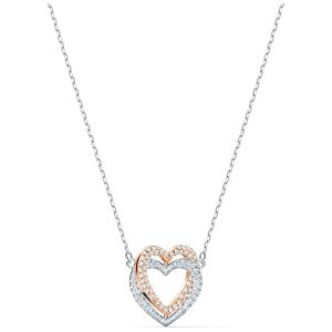 Swarovski Infinity Heart Necklace, White, Mixed Metal Finish 518868