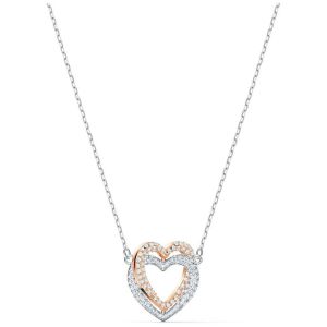 Swarovski Infinity Heart Necklace, White, Mixed Metal Finish 518868