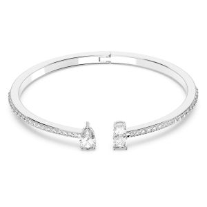 Swarovski Attract Cuff - White with Rhodium Plating