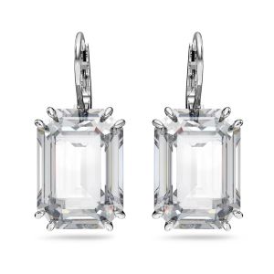 Swarovski Millenia Octagon Earrings - White with Rhodium Plating 5636569