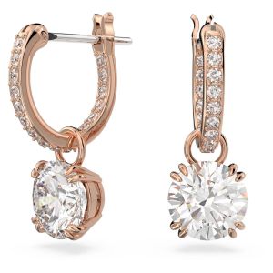 Swarovski Constella Drop Earrings - White with Rose Gold Plating 5639975