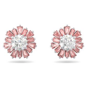 Swarovski Sunshine Stud Earrings - Pink with Rhodium Plating 5642962